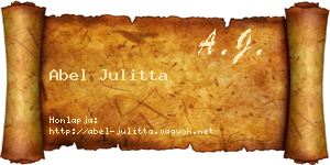 Abel Julitta névjegykártya